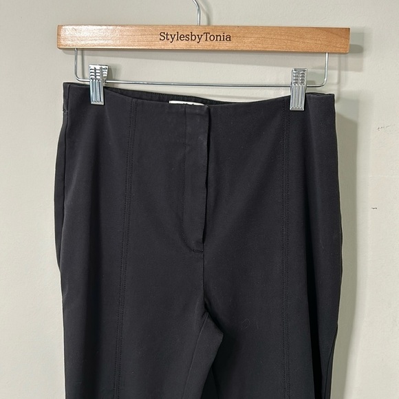 Anthropologie Pant The Essential High Rise Skinny Split Front Black Stretch Sz 2 - Picture 3 of 14